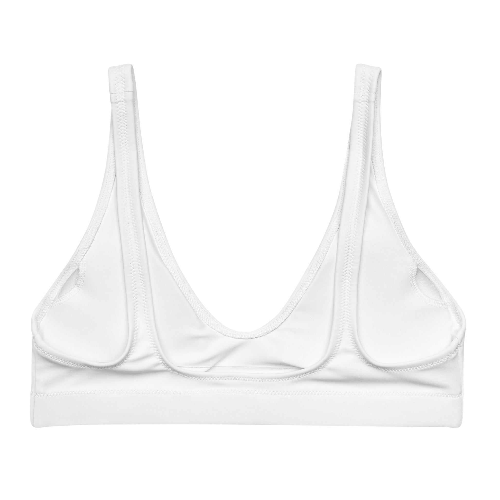 Eco - Lux High Waisted Bikini Top in White - Saltwater Bodega