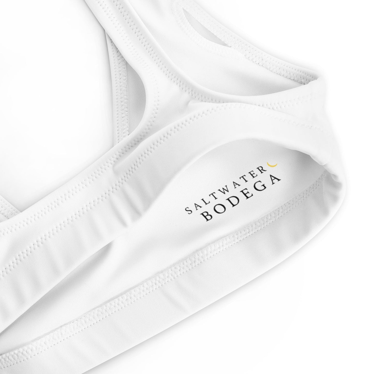 Eco - Lux High Waisted Bikini Top in White - Saltwater Bodega