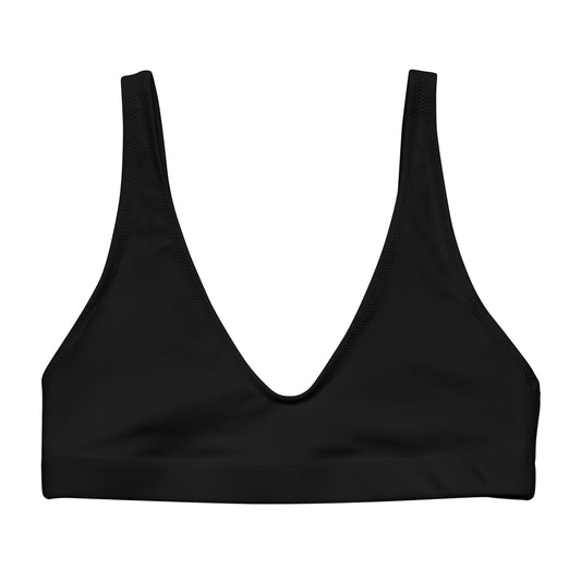 Eco - Lux Padded Bikini Top in Black - Saltwater Bodega