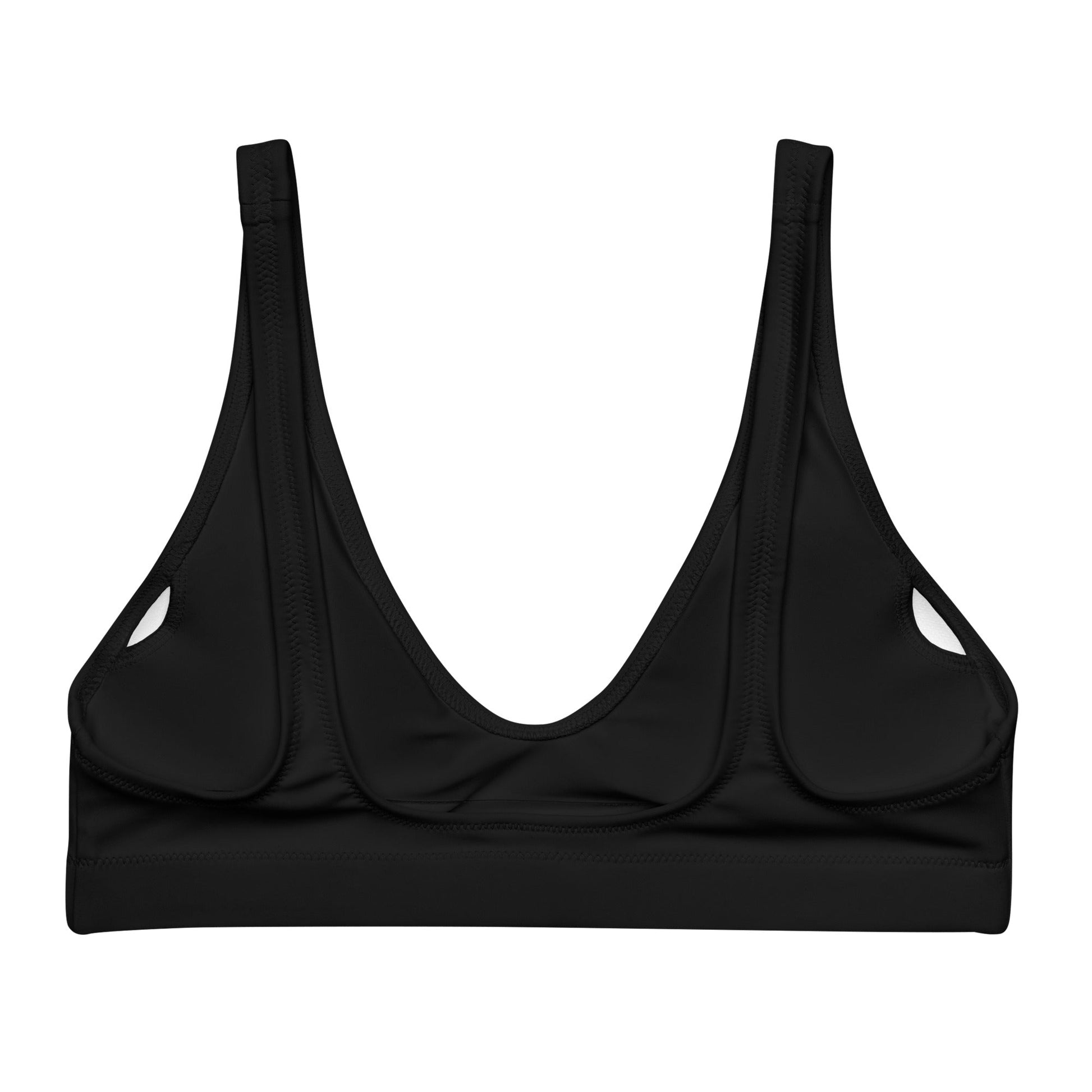 Eco - Lux Padded Bikini Top in Black - Saltwater Bodega