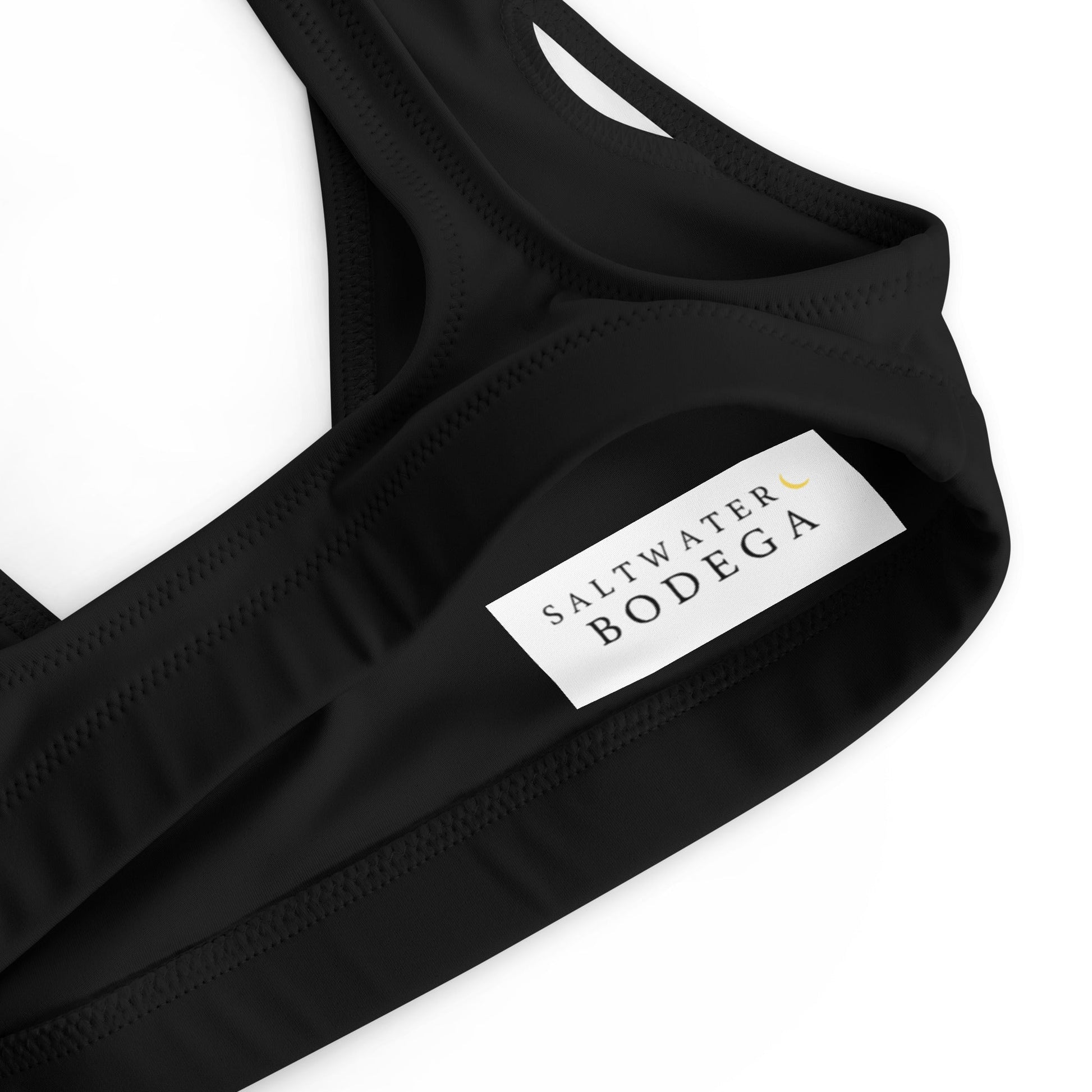 Eco - Lux Padded Bikini Top in Black - Saltwater Bodega