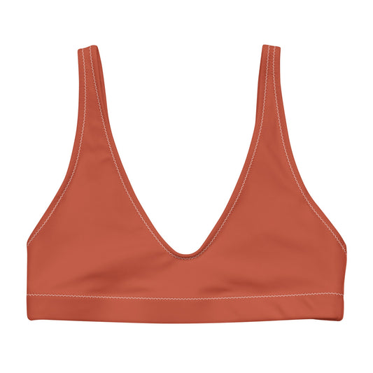 Eco - Lux Padded Bikini Top in Brick Red - Saltwater Bodega