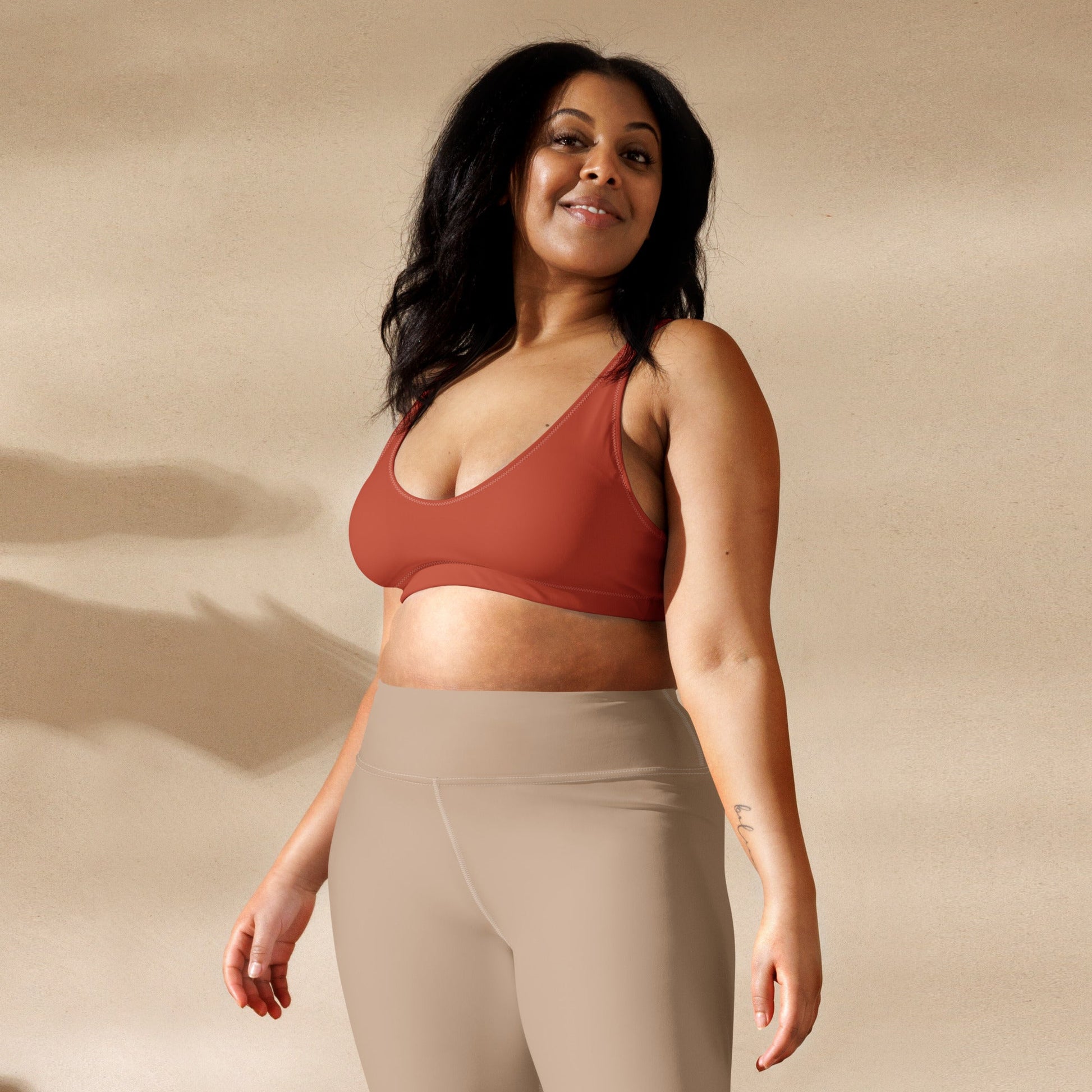 Eco - Lux Padded Bikini Top in Brick Red - Saltwater Bodega