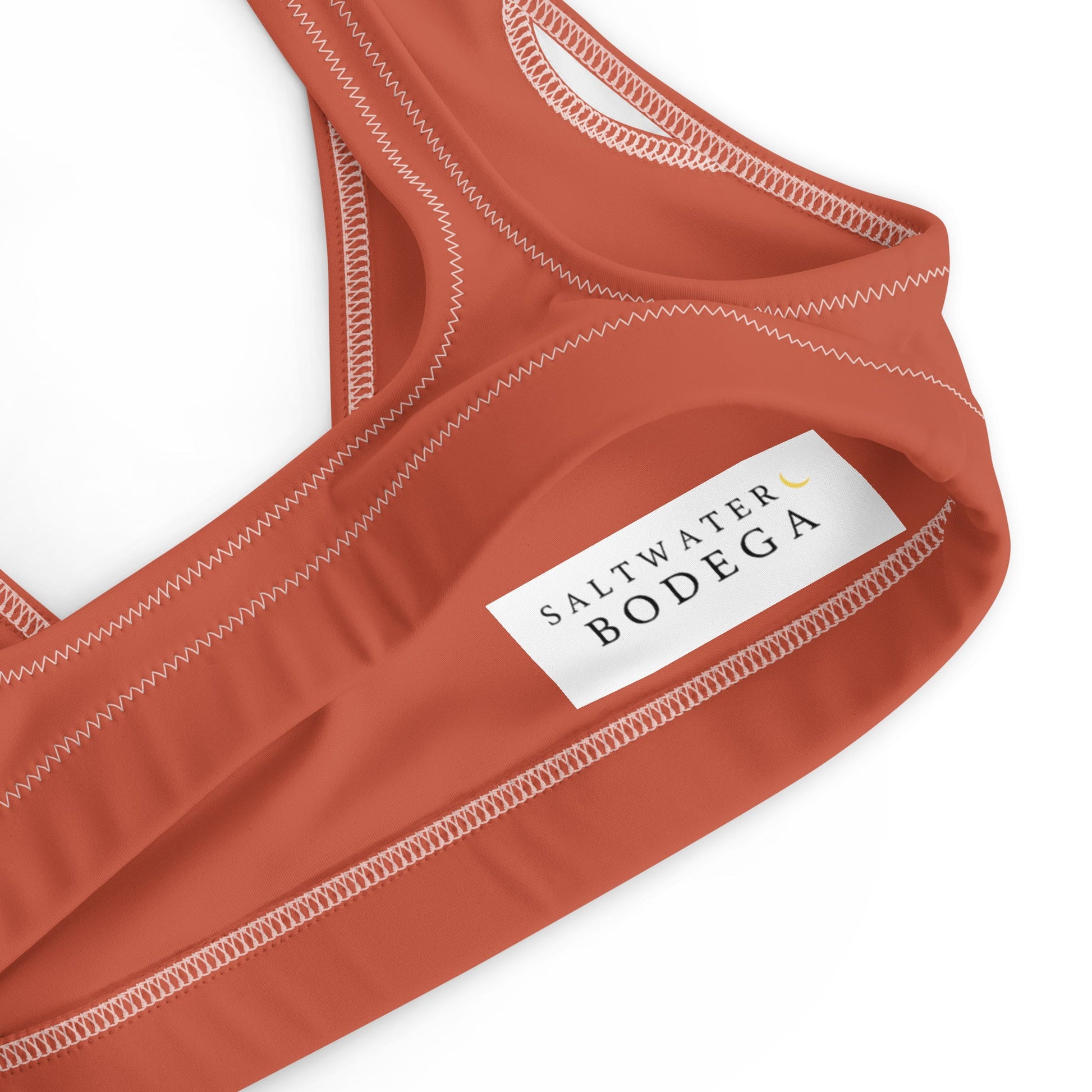 Eco - Lux Padded Bikini Top in Brick Red - Saltwater Bodega