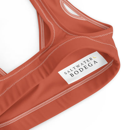 Eco - Lux Padded Bikini Top in Brick Red - Saltwater Bodega