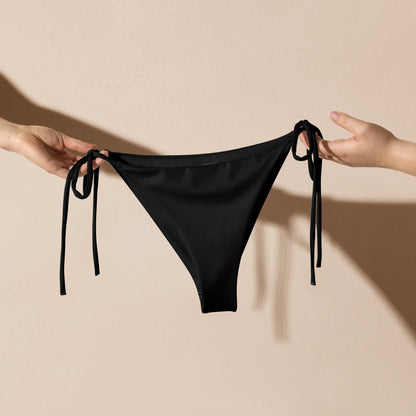 Eco - Lux String Bikini Bottom in Black - Saltwater Bodega