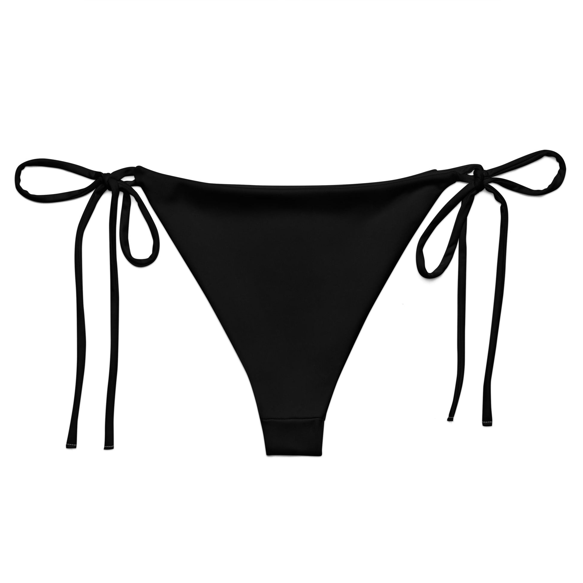 Eco - Lux String Bikini Bottom in Black - Saltwater Bodega