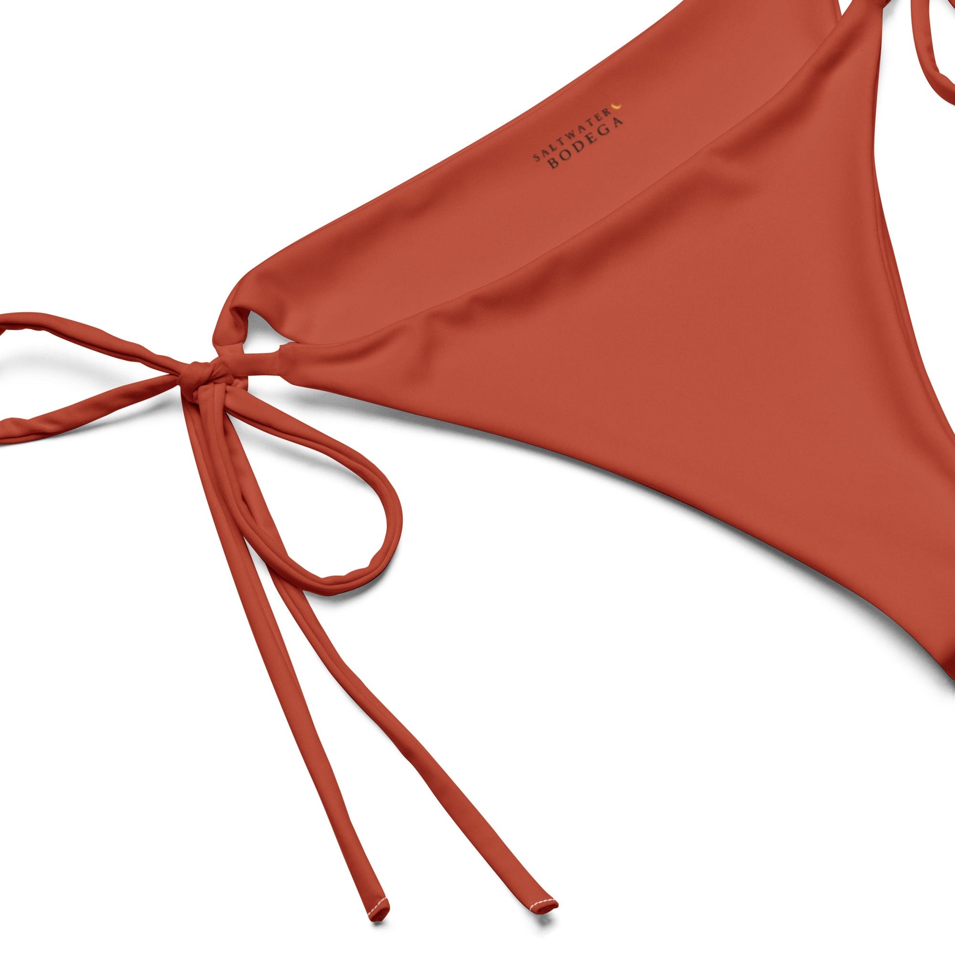 Eco - Lux String Bikini Bottom in Brick Red - Saltwater Bodega
