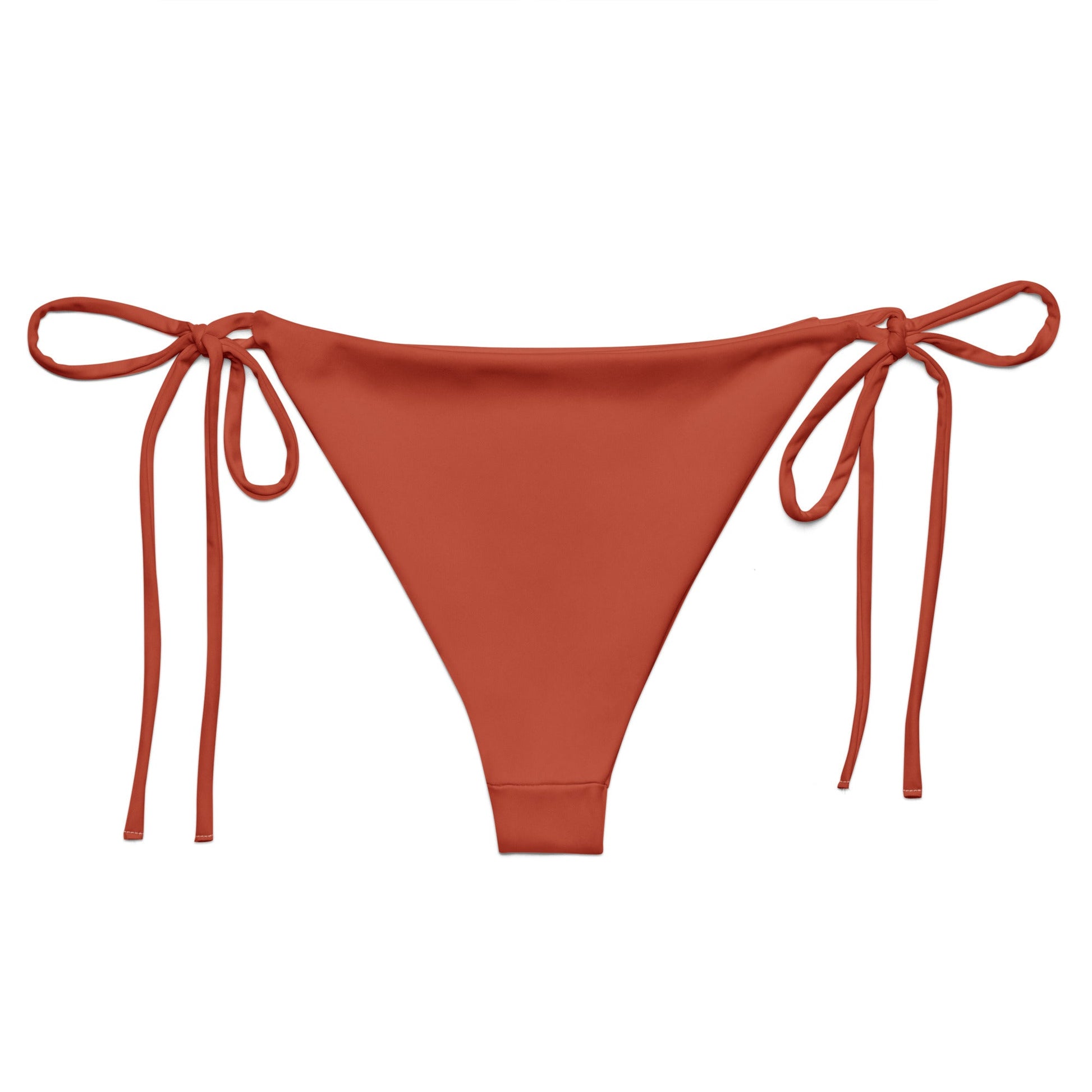 Eco - Lux String Bikini Bottom in Brick Red - Saltwater Bodega