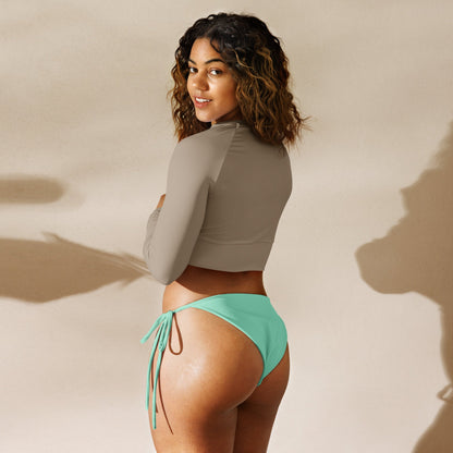 Eco - Lux String Bikini Bottom in Mint - Saltwater Bodega