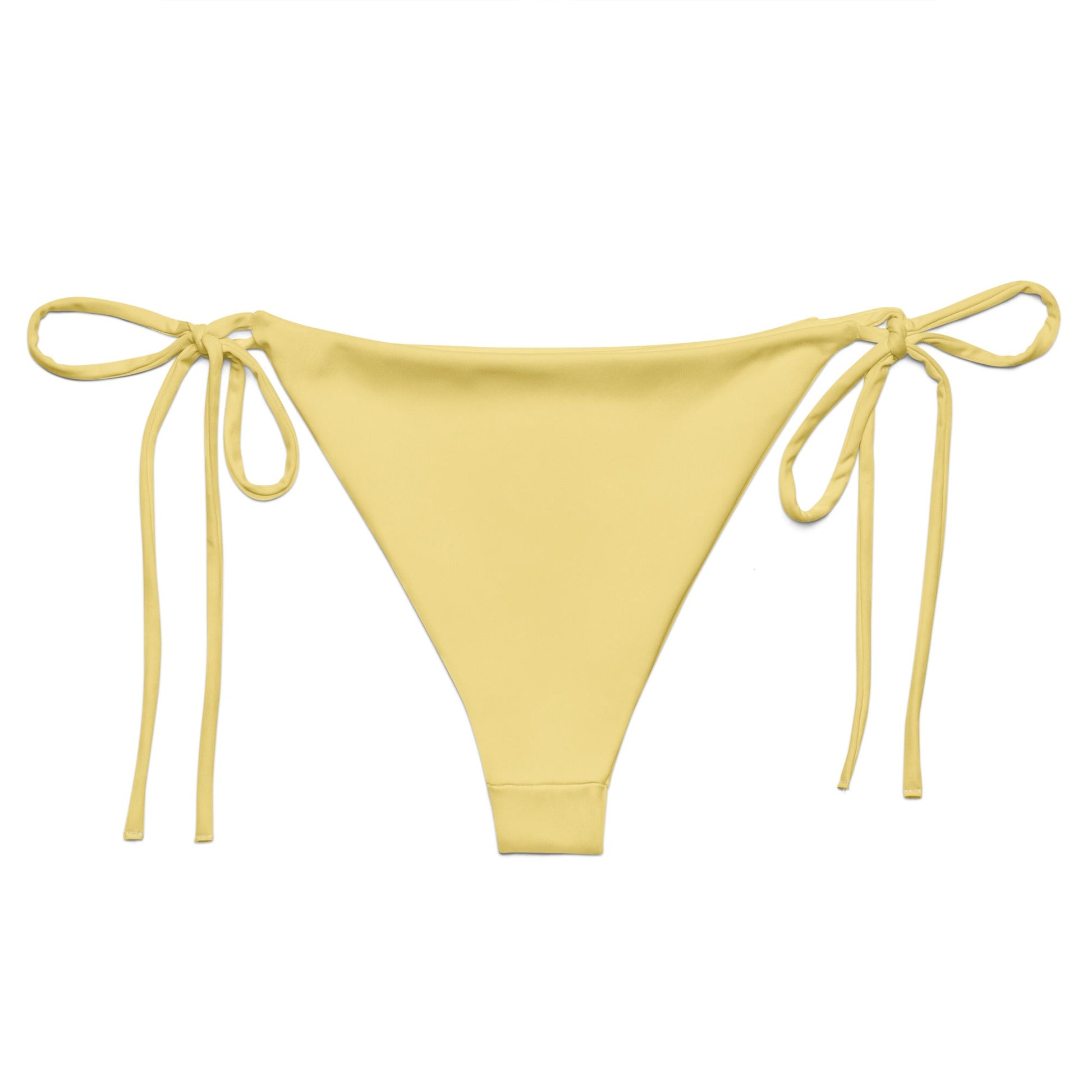 Eco - Lux String Bikini Bottom in Pastel Yellow - Saltwater Bodega