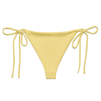 Eco - Lux String Bikini Bottom in Pastel Yellow - Saltwater Bodega