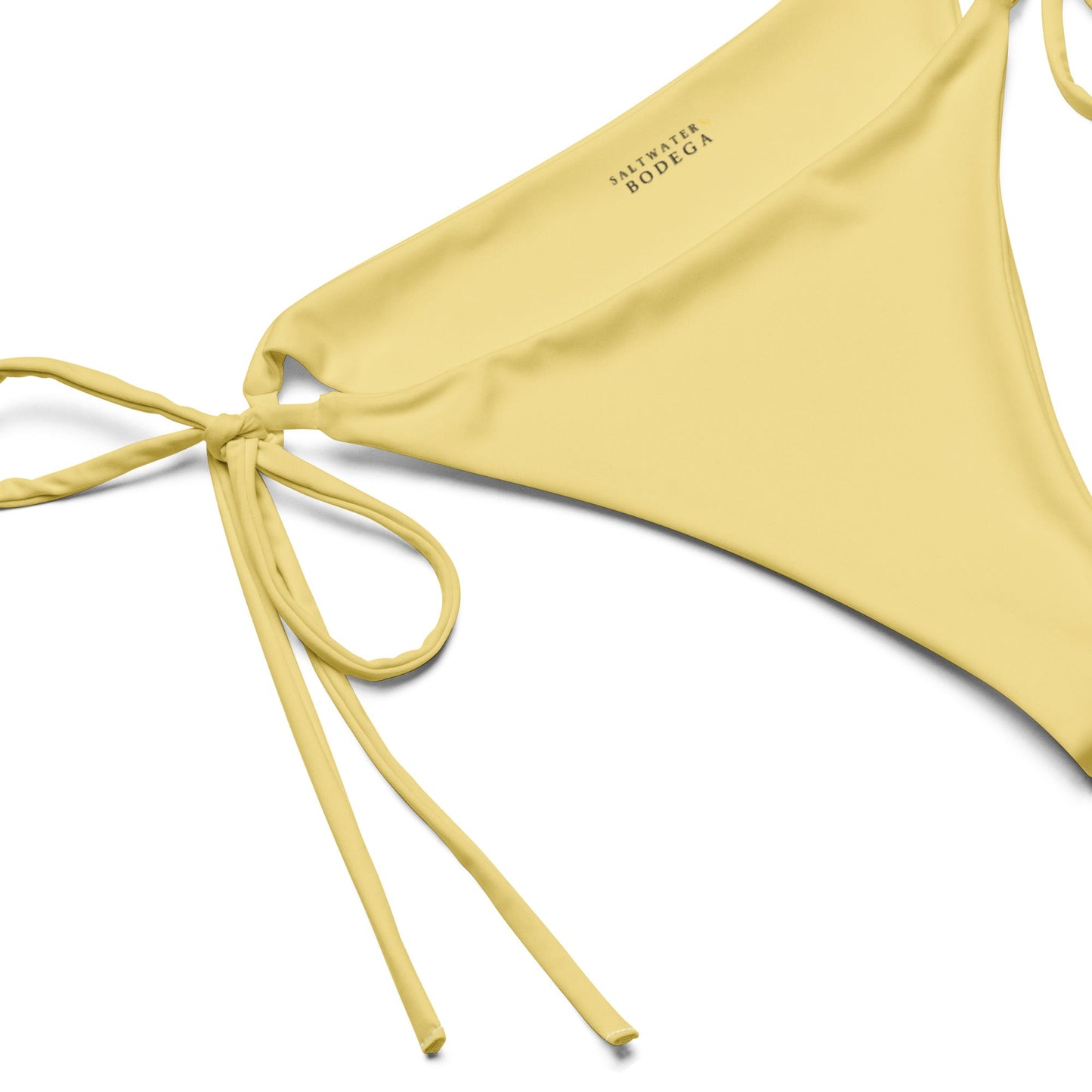 Eco - Lux String Bikini Bottom in Pastel Yellow - Saltwater Bodega