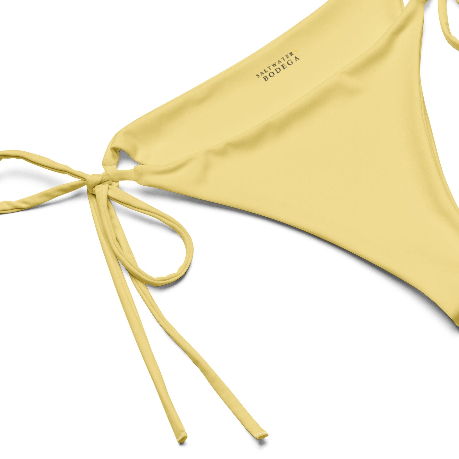 Eco - Lux String Bikini Bottom in Pastel Yellow - Saltwater Bodega