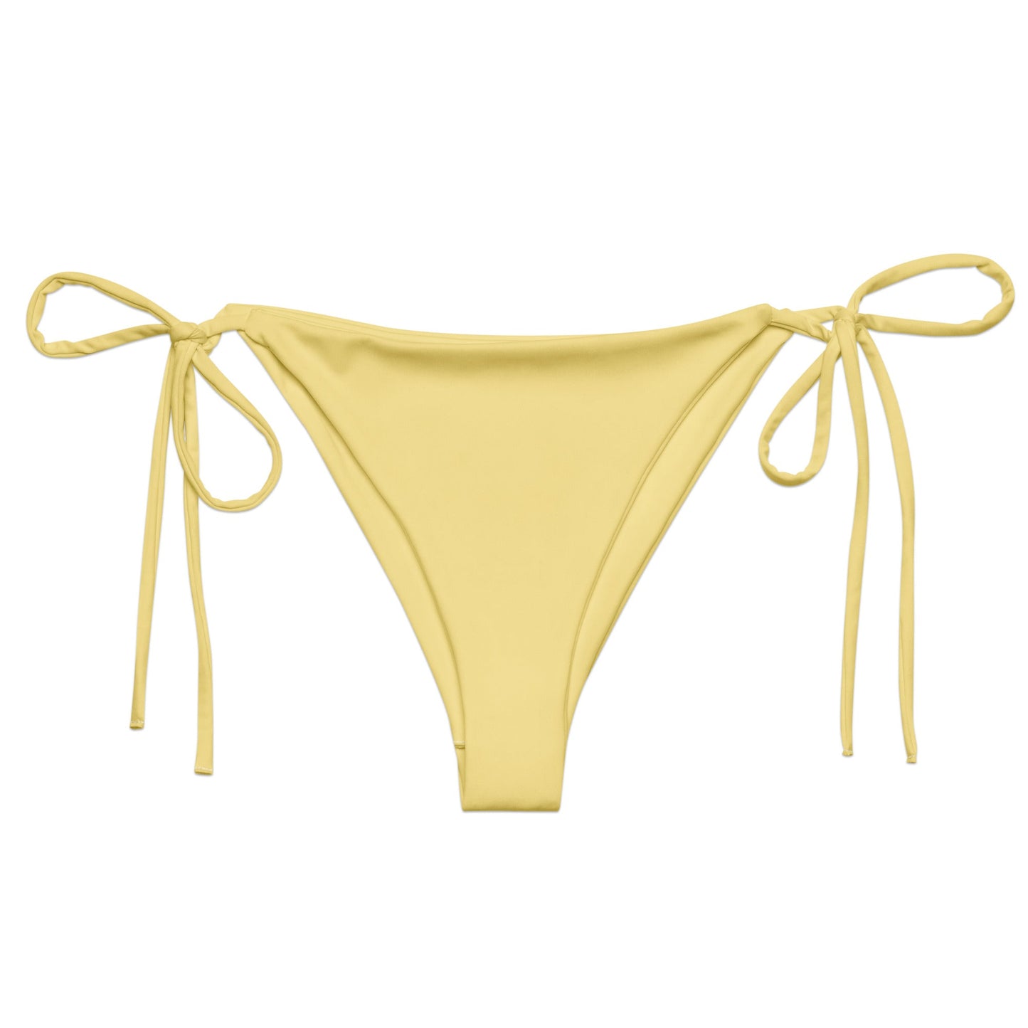 Eco - Lux String Bikini Bottom in Pastel Yellow - Saltwater Bodega