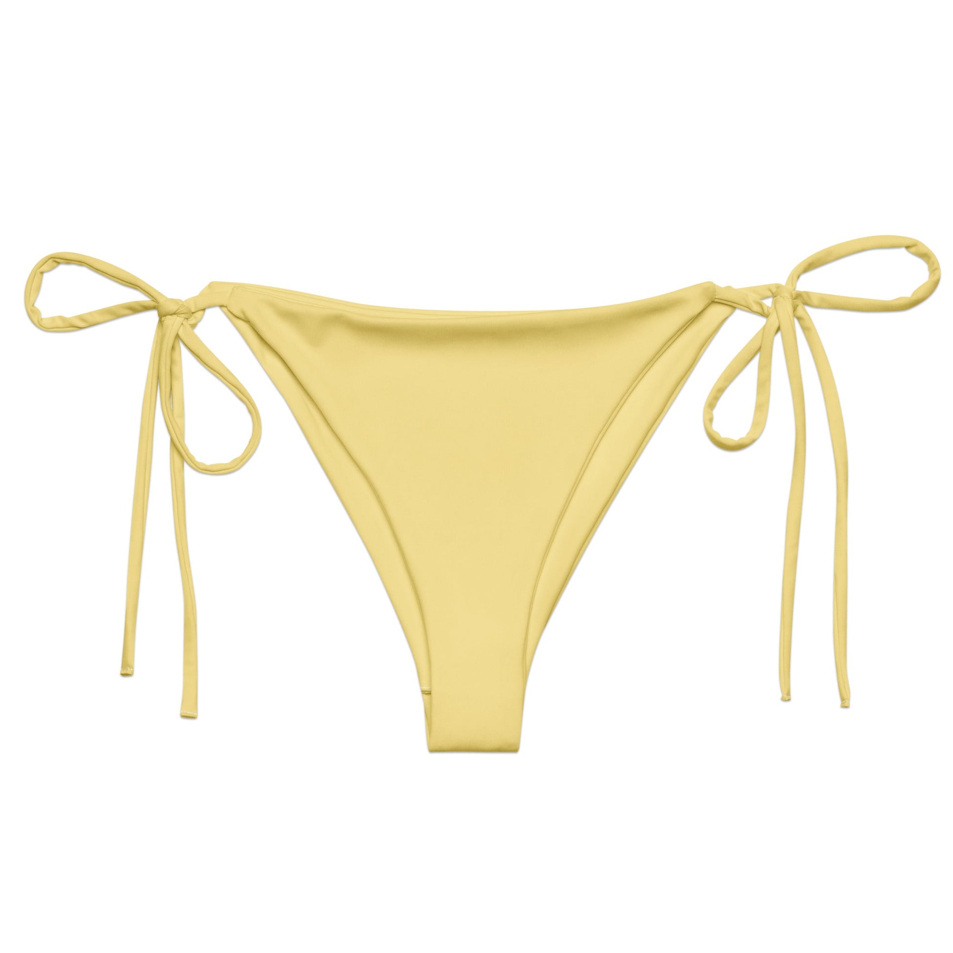 Eco - Lux String Bikini Bottom in Pastel Yellow - Saltwater Bodega