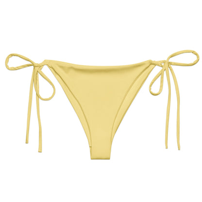 Eco - Lux String Bikini Bottom in Pastel Yellow - Saltwater Bodega