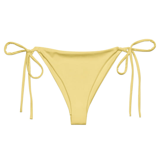 Eco - Lux String Bikini Bottom in Pastel Yellow - Saltwater Bodega