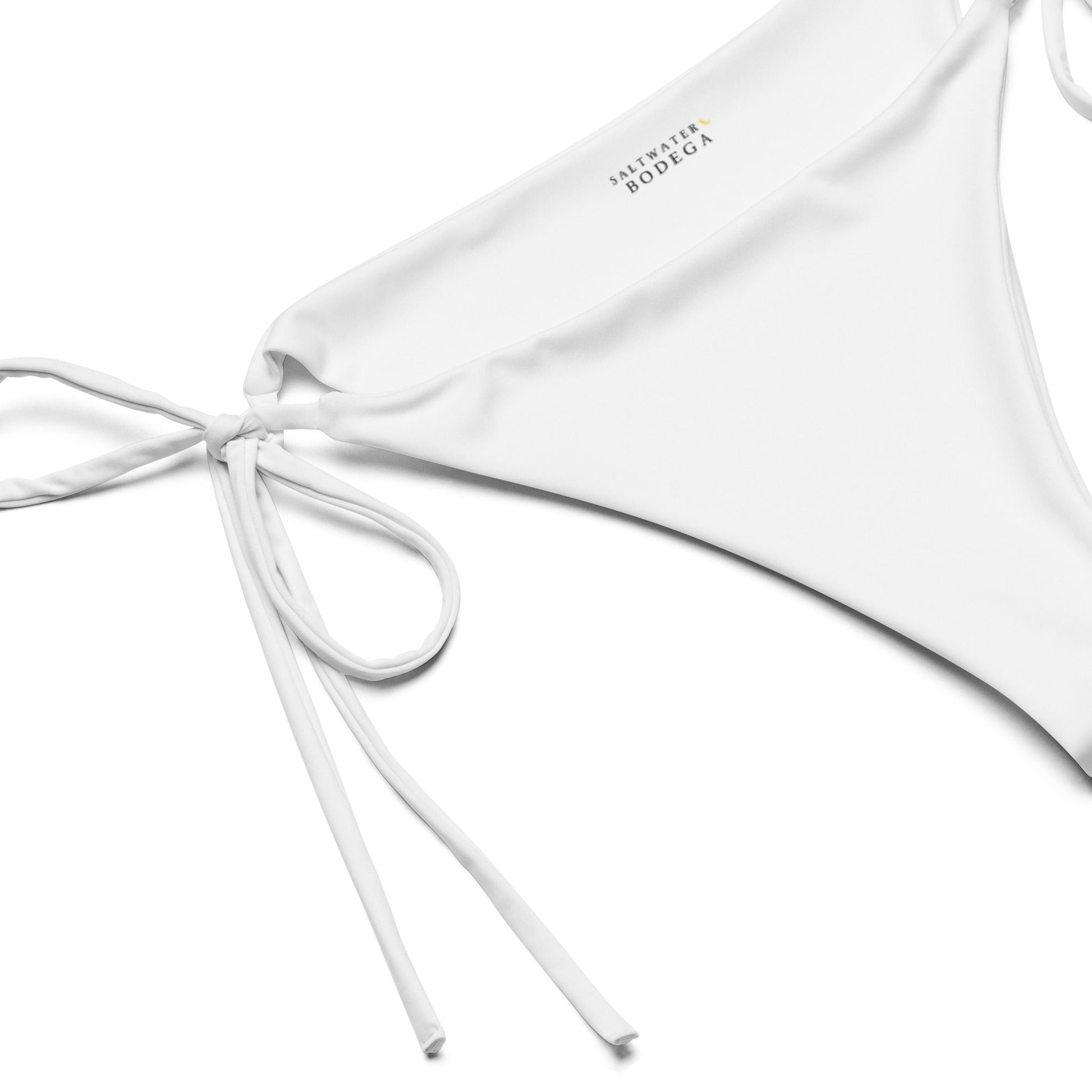 Eco - Lux String Bikini Bottom in White - Saltwater Bodega
