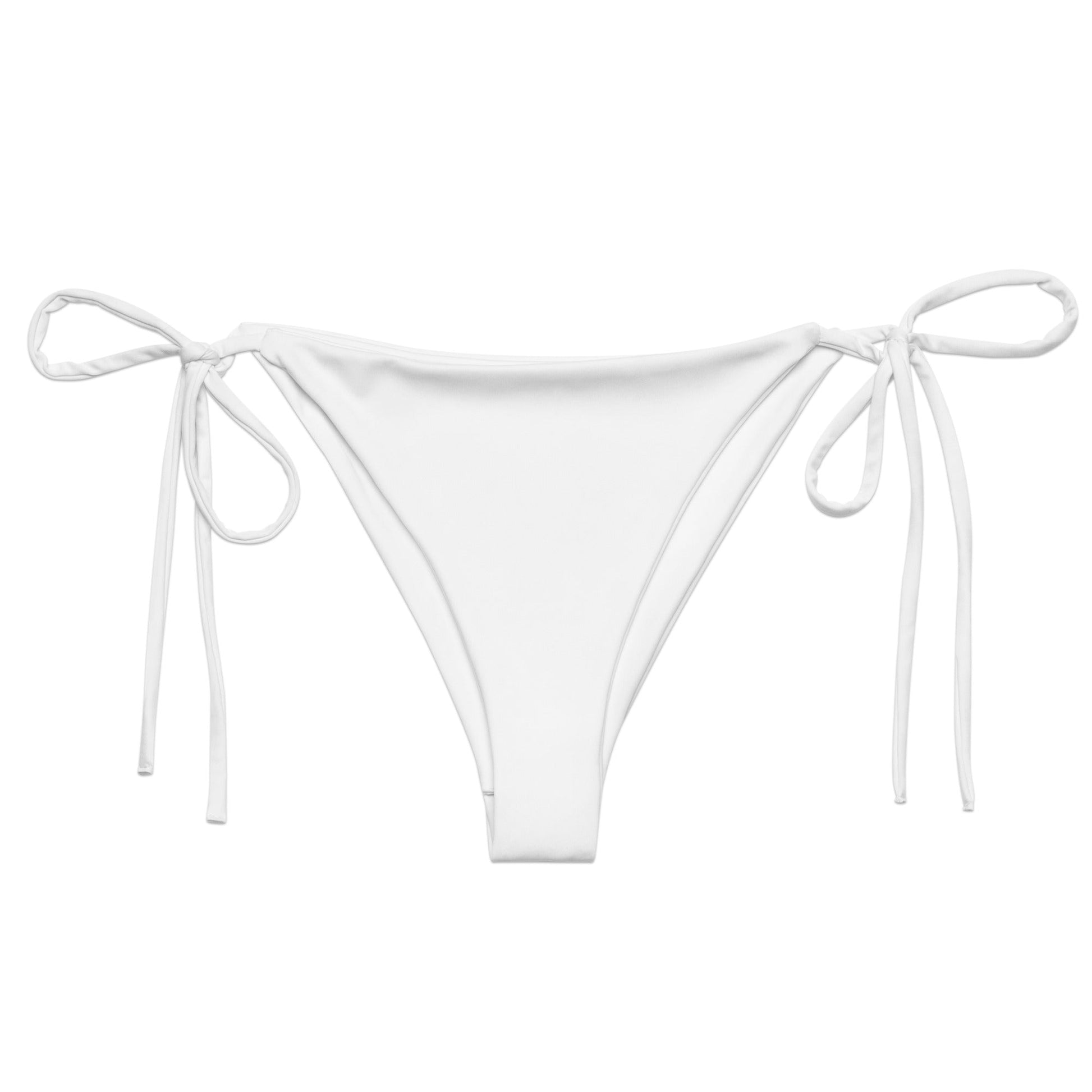 Eco - Lux String Bikini Bottom in White - Saltwater Bodega