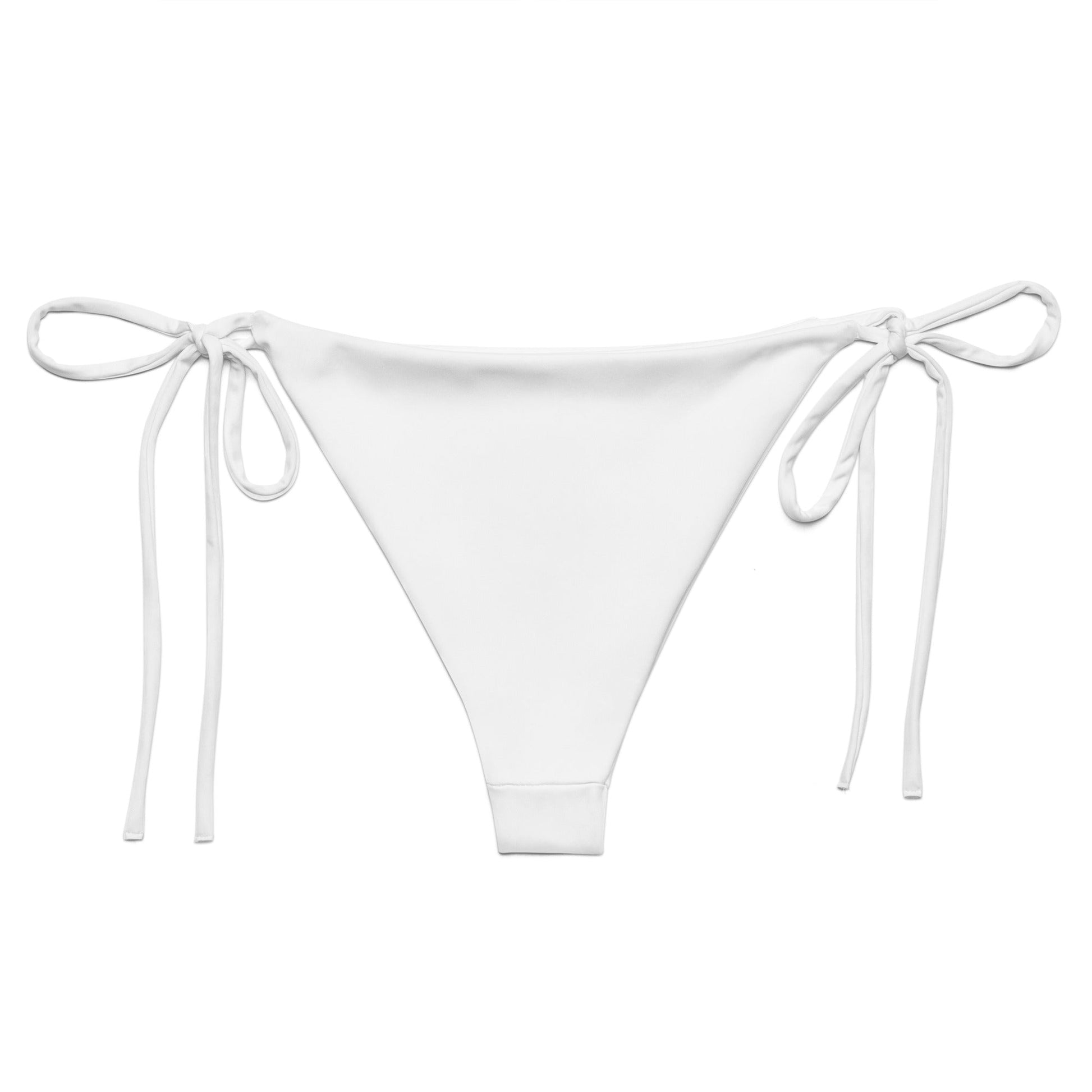 Eco - Lux String Bikini Bottom in White - Saltwater Bodega