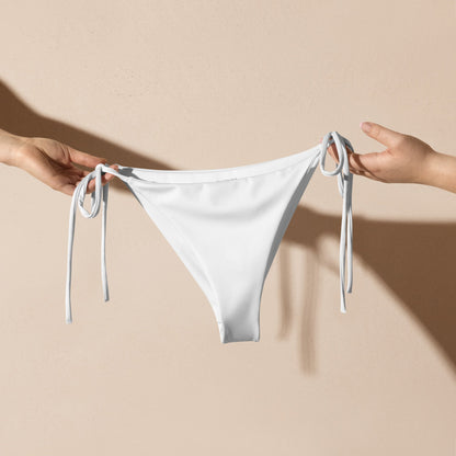 Eco - Lux String Bikini Bottom in White - Saltwater Bodega