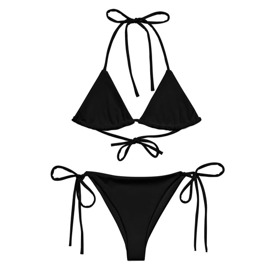 Eco - Lux String Bikini in Black - Saltwater Bodega