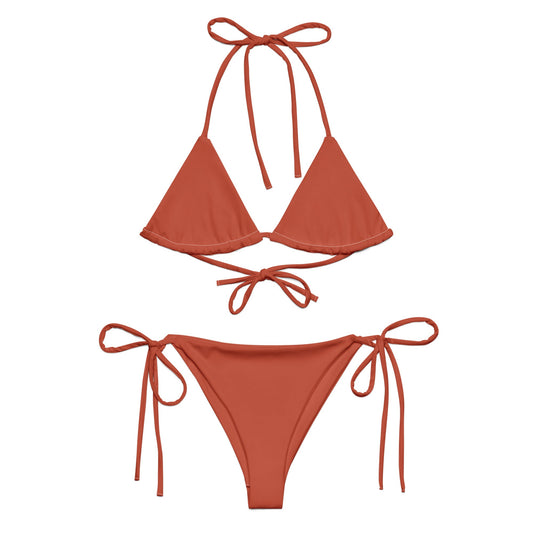 Eco - Lux String Bikini in Brick Red - Saltwater Bodega
