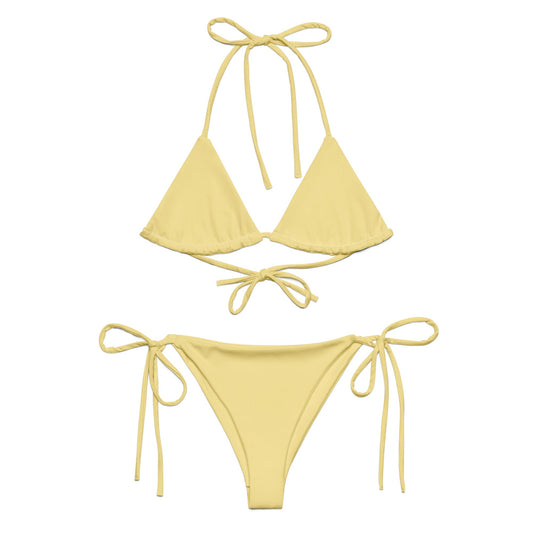 Eco - Lux String Bikini in Pastel Yellow - Saltwater Bodega