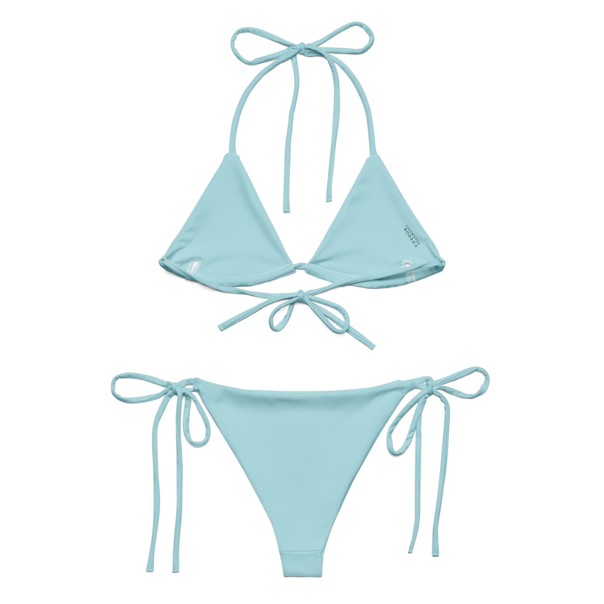 Eco - Lux String Bikini in Powder Blue - Saltwater Bodega