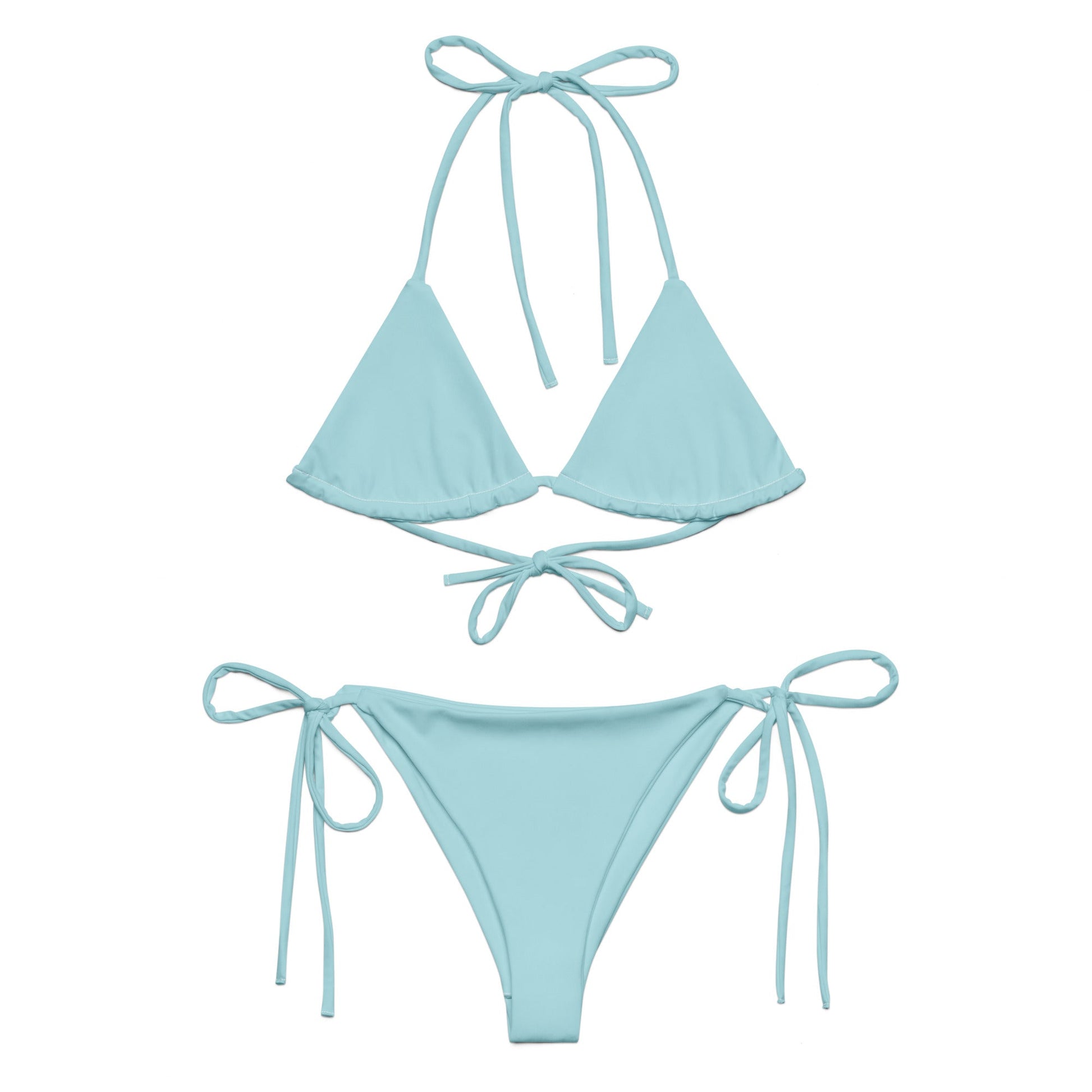 Eco - Lux String Bikini in Powder Blue - Saltwater Bodega