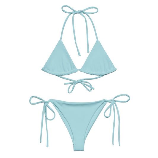 Eco - Lux String Bikini in Powder Blue - Saltwater Bodega