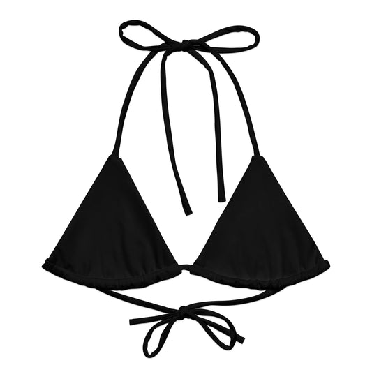 Eco - Lux String Bikini Top in Black - Saltwater Bodega