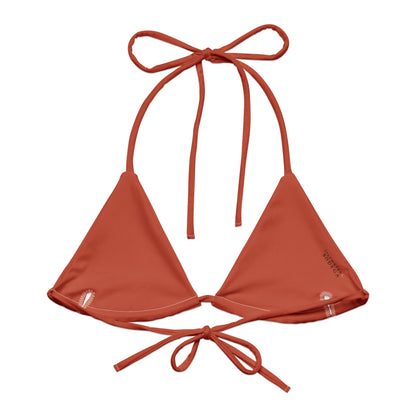 Eco - Lux String Bikini Top in Brick Red - Saltwater Bodega