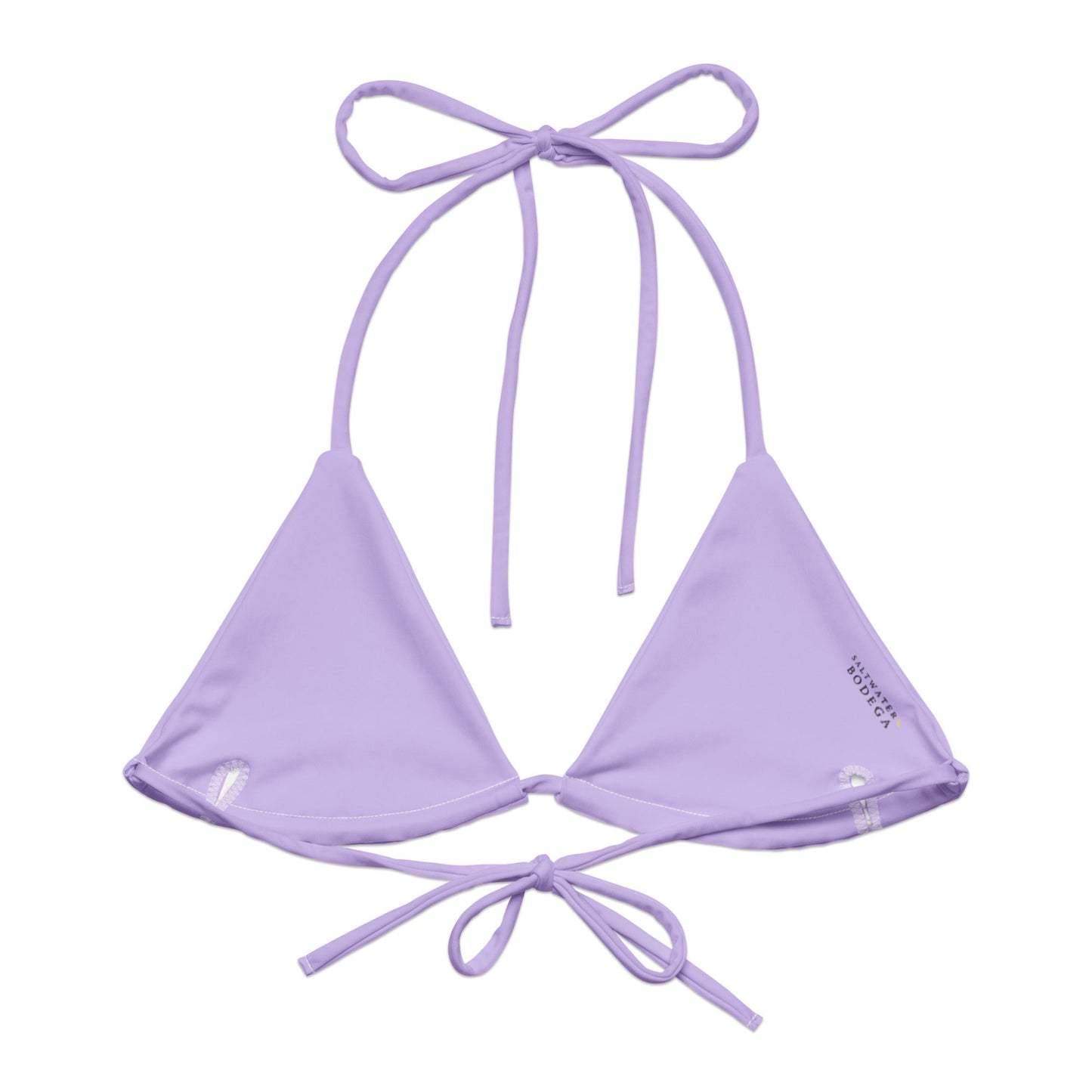 Eco - Lux String Bikini Top in Lavender - Saltwater Bodega