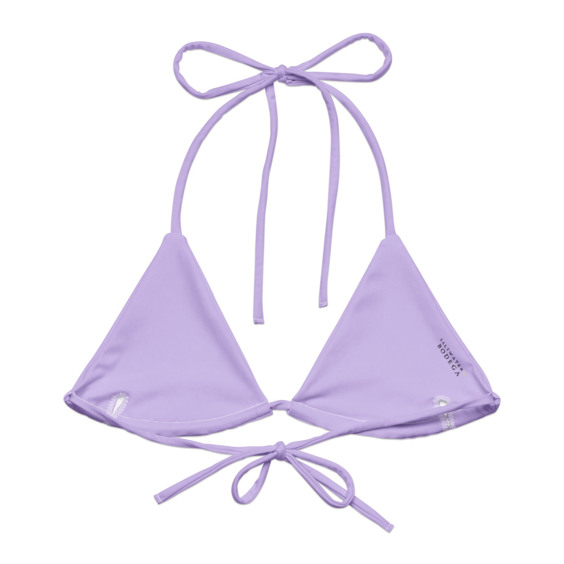 Eco - Lux String Bikini Top in Lavender - Saltwater Bodega