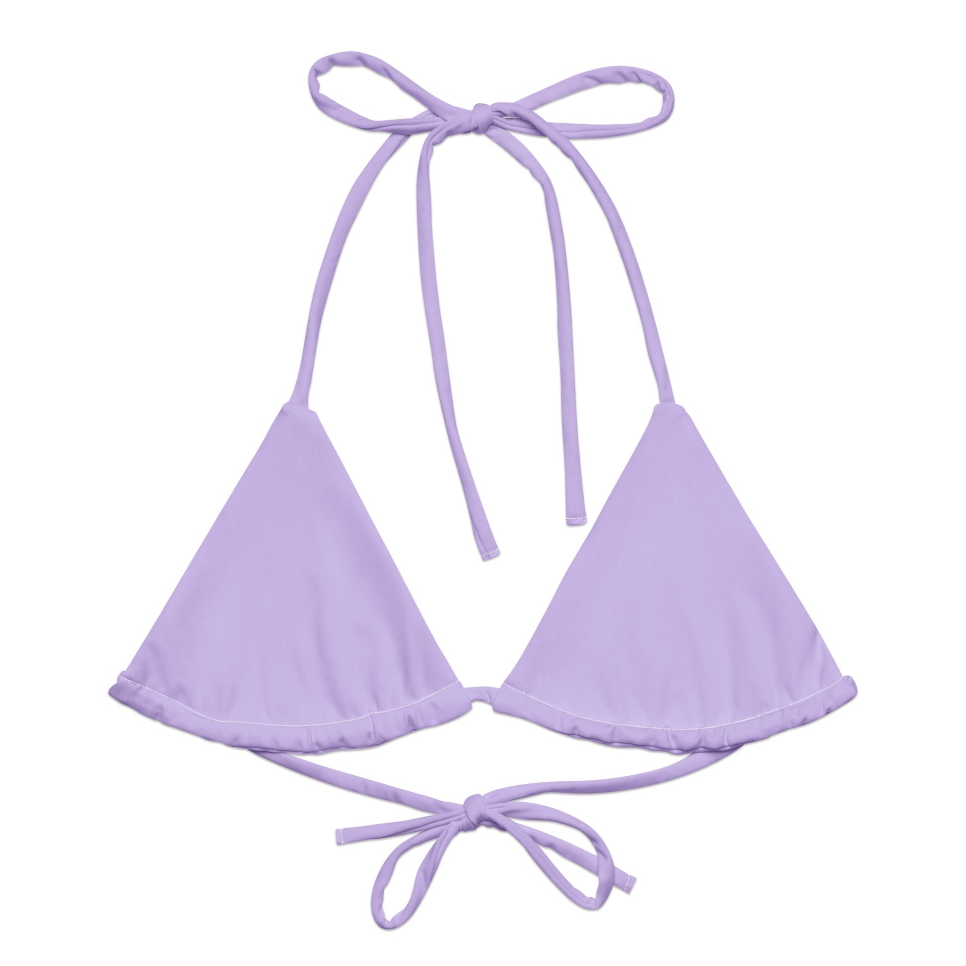 Eco - Lux String Bikini Top in Lavender - Saltwater Bodega