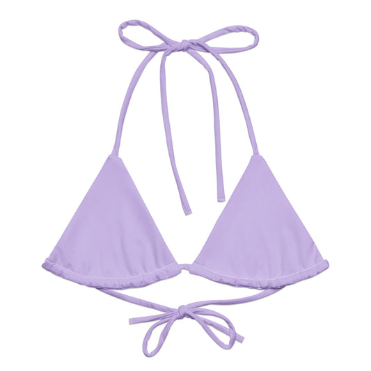 Eco - Lux String Bikini Top in Lavender - Saltwater Bodega
