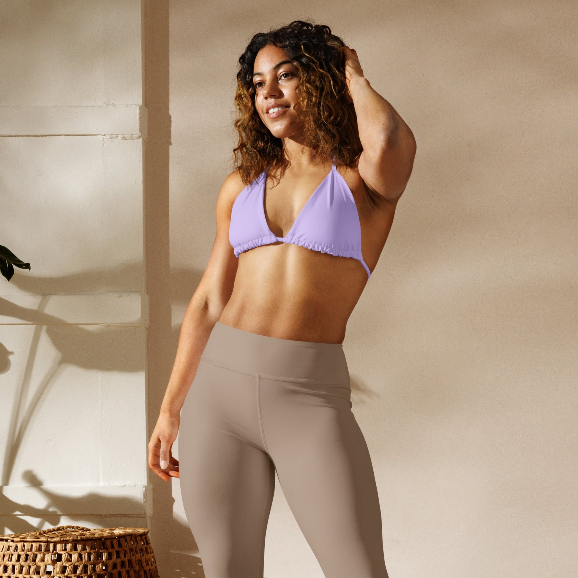 Eco - Lux String Bikini Top in Lavender - Saltwater Bodega