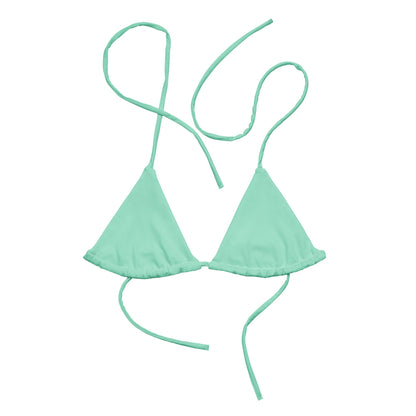 Eco - Lux String Bikini Top in Mint - Saltwater Bodega