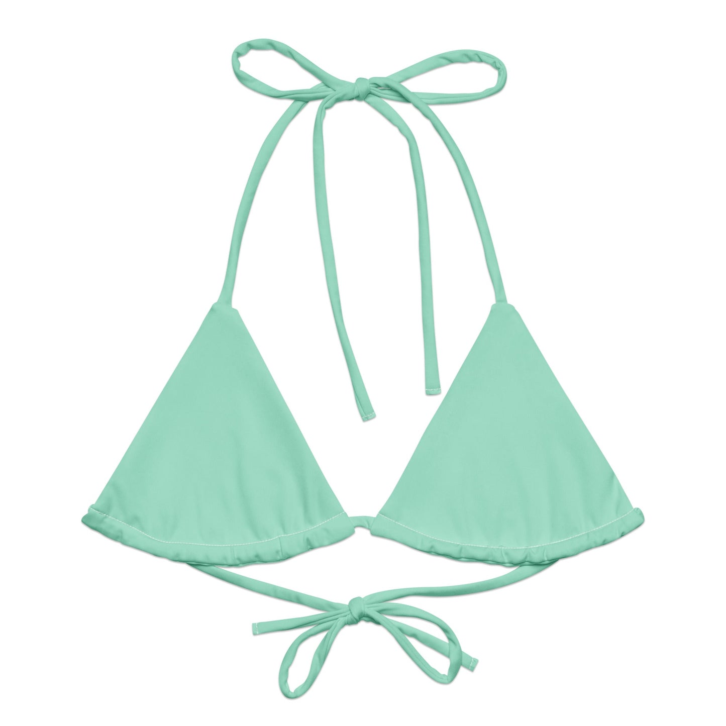Eco - Lux String Bikini Top in Mint - Saltwater Bodega
