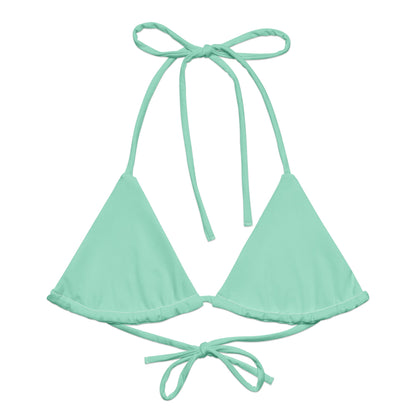 Eco - Lux String Bikini Top in Mint - Saltwater Bodega