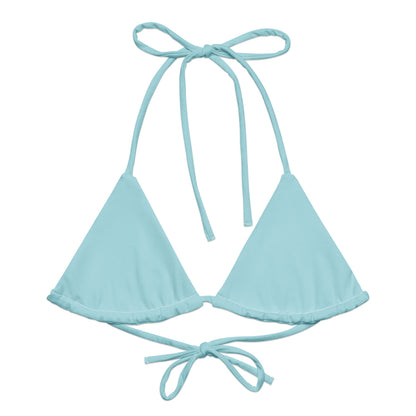 Eco - Lux String Bikini Top in Powder Blue - Saltwater Bodega