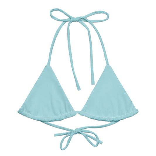Eco - Lux String Bikini Top in Powder Blue - Saltwater Bodega