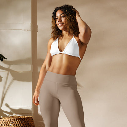 Eco - Lux String Bikini Top in White - Saltwater Bodega