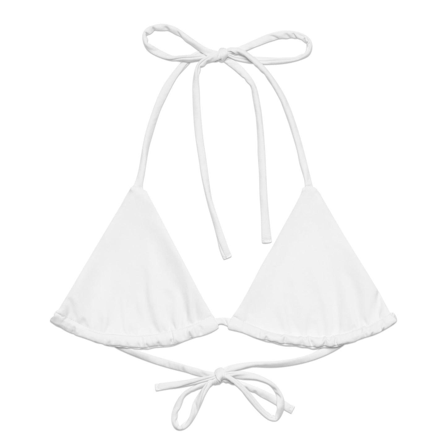Eco - Lux String Bikini Top in White - Saltwater Bodega