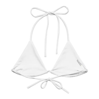 Eco - Lux String Bikini Top in White - Saltwater Bodega