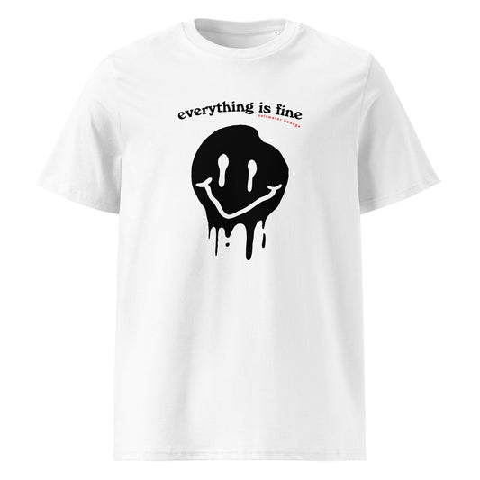 Everything is Fine, Melting Happy Face Tee - Saltwater Bodega