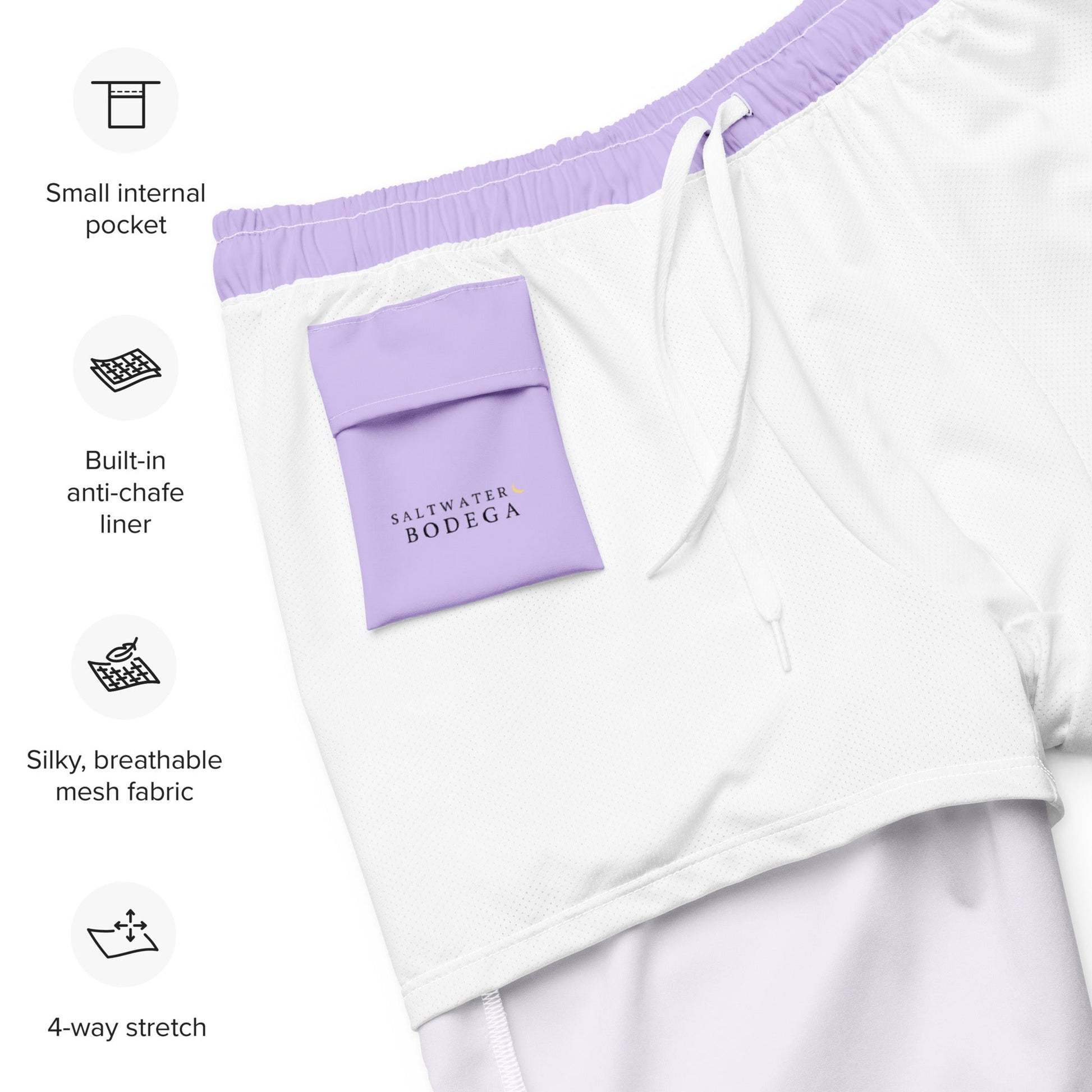 High Tide Eco Trunks in Lavender - Saltwater Bodega