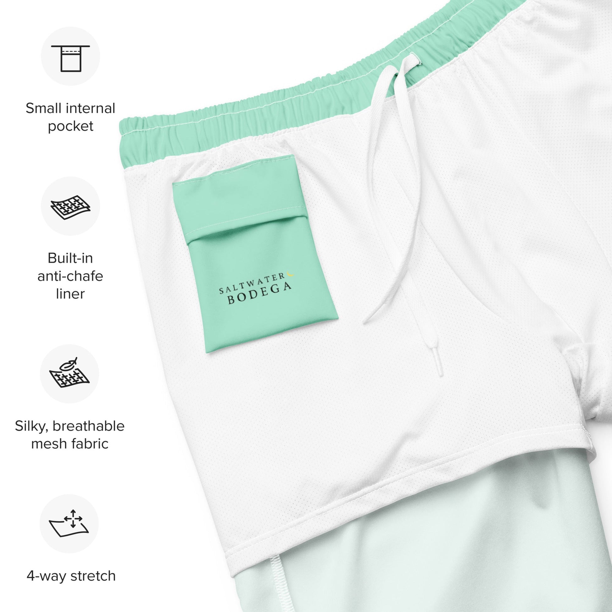 High Tide Eco Trunks in Mint - Saltwater Bodega